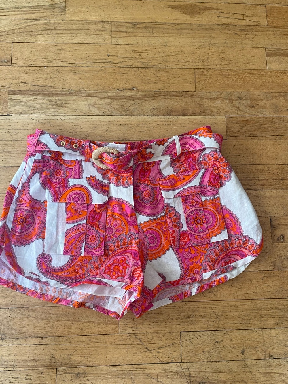 Zimmerman stunning shorts. Orange/pink. Paisley print. Size 2